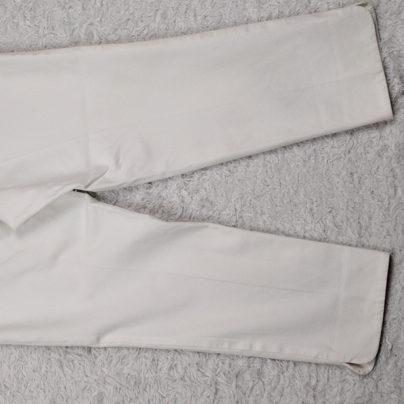 Talbots Chatham Ankle Petite White High Rise Straight Leg Casual Pants - Picture 11 of 14